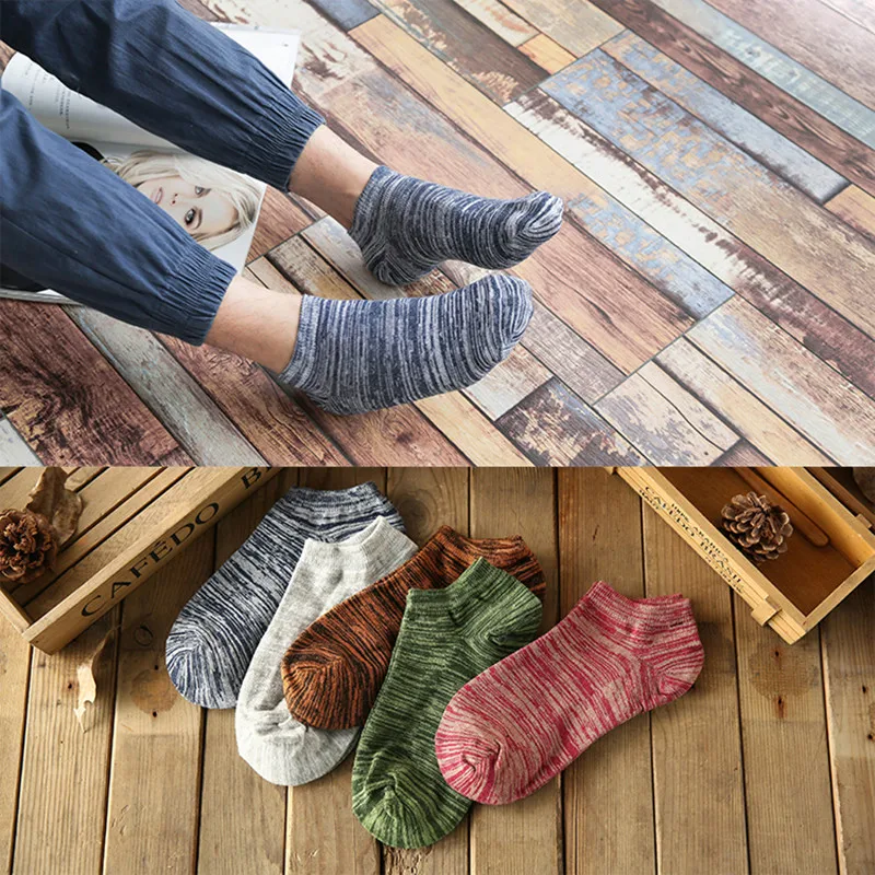 ZDL-370 Cute Cactus Japan Harajuku Cotton Casual Men Funny Short Ankle Sock 10 Pairs | Мужская одежда
