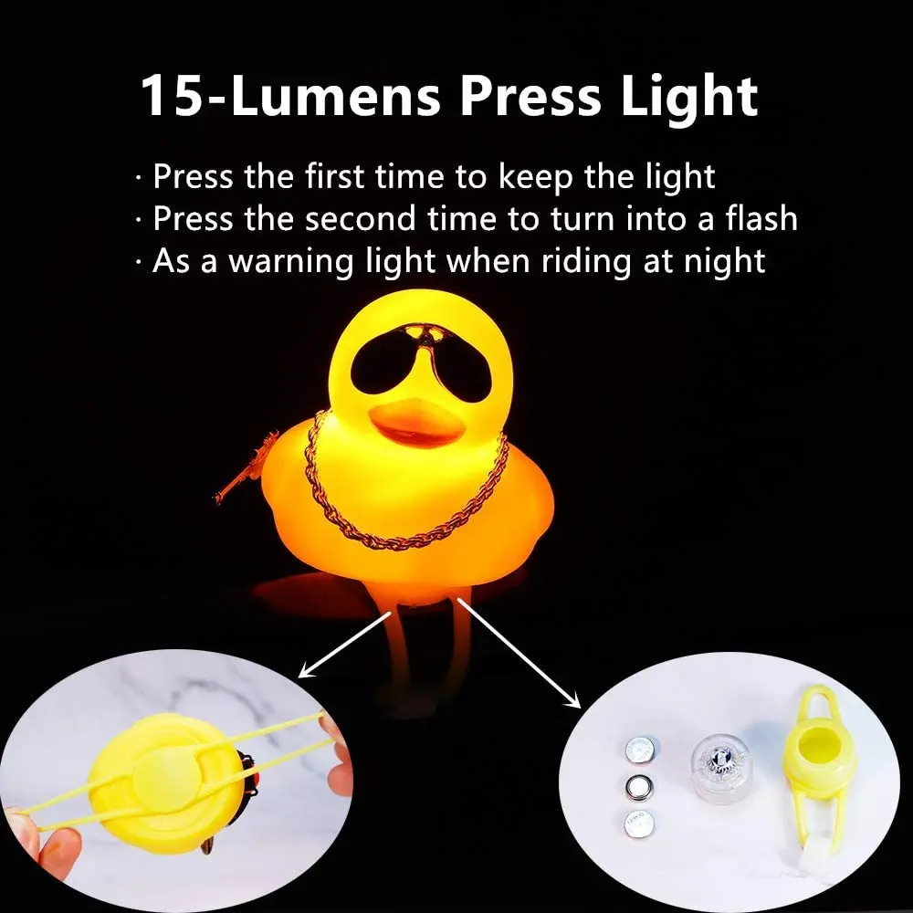 Желтая маленькая велосипедная утка велосипедный звонок светящийся/обычная Дак