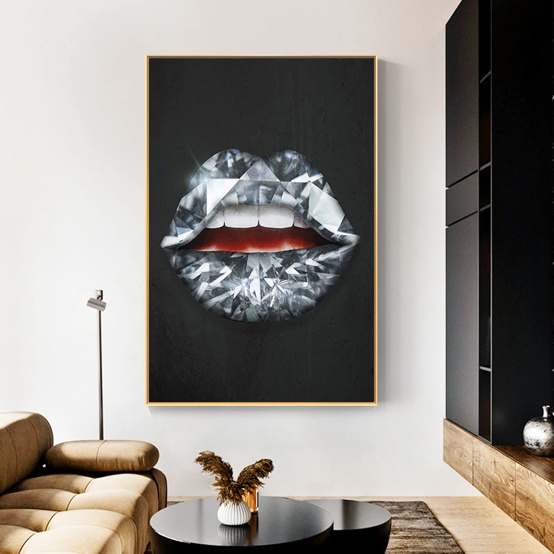 Сексуальные губы настенные художественные картины абстрактный принт на холсте