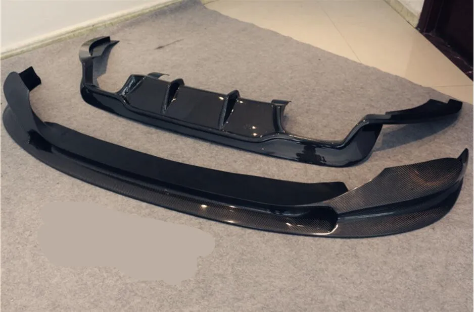 3D стильная углеродная волоконная Передняя бампер губа задний диффузор боковые
