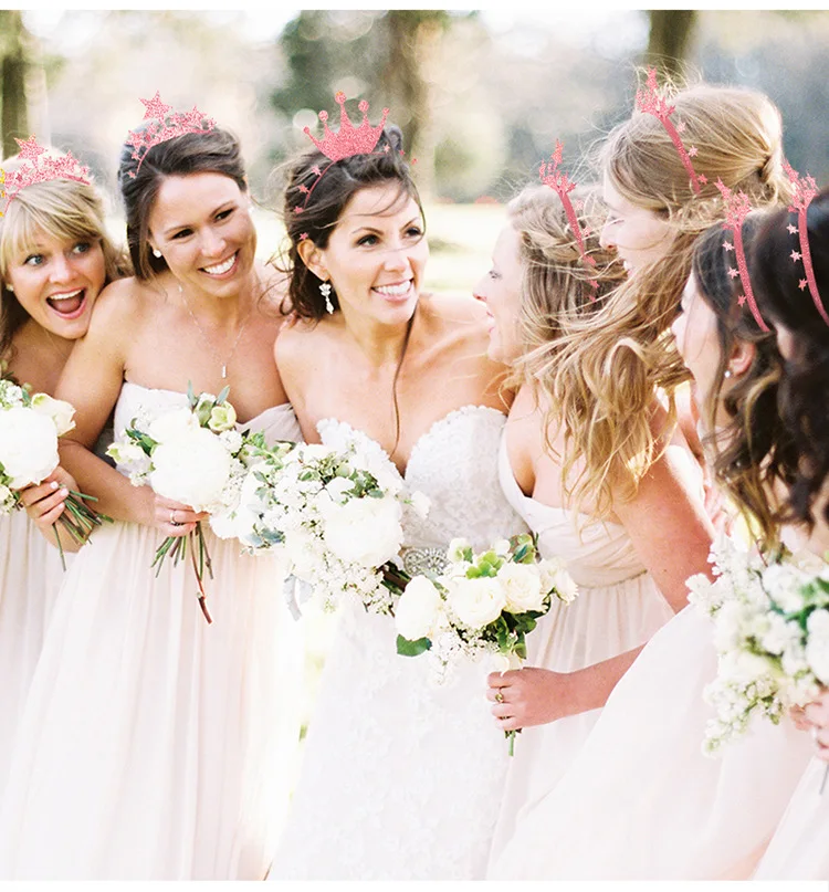 6 шт. головная повязка с блестящей звездой и короной сделай сам реквизит для фото