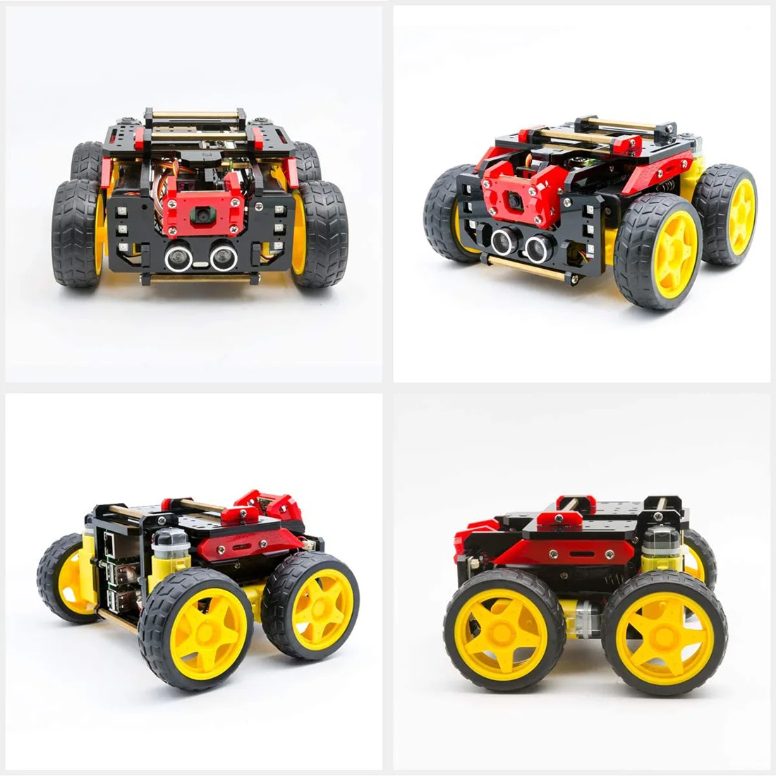 

4WD WiFi Smart Robot Car Kit DIY kit Target Tracking Real-Time Video Transmission Stem Educational Robot for Pi4/3 Model B+/B