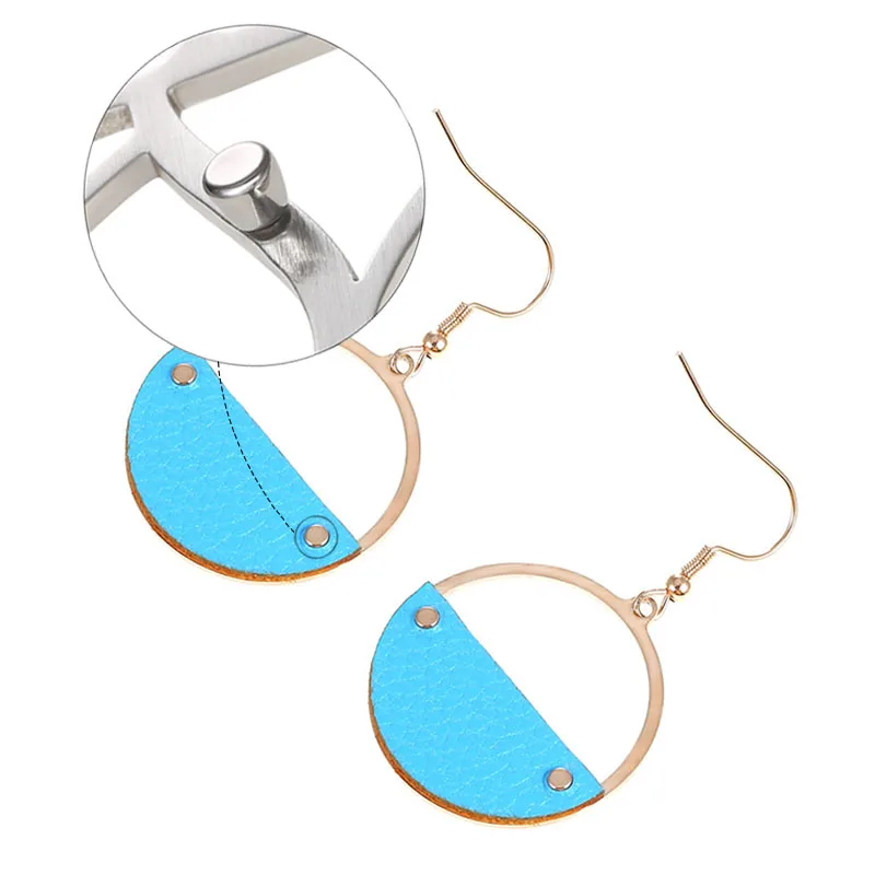 

Cremo Argent Stainless Steel Women's Cuff Unusual Earrings Interchangeable Leather Round Drop Earrings Boucle Oreille Femme 2020