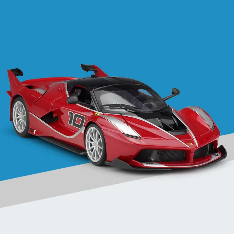 Bburago литая под давлением модель спортивного автомобиля FXX K EVO 1:18 из металлического сплава Высокая симуляция автомобилей с базой Игрушки для мальчиков подарки для мальчиков - Цвет: Red with box