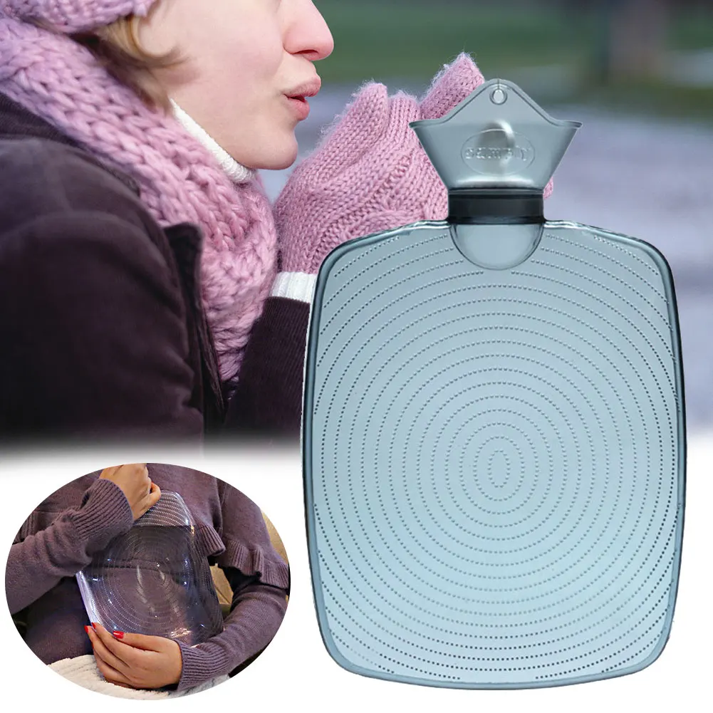 Portable Ice Pack Leakproof Hot Water Bottle Winter Transparent Pain Relief Heat Preservation Massage PVC Warm Explosion Proof | Бытовая