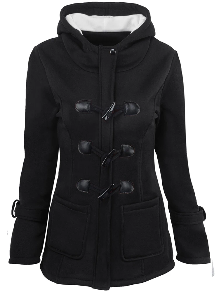 Fitaylor 2020 Новое Осеннее женское хлопковое приталенное длинное пальто с капюшоном