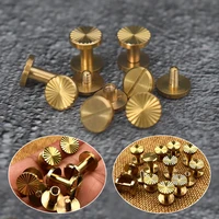 2 sets brass pattern belt screw nail rivet luggage leather belt screws for handmade craft diy key case hardware accessories