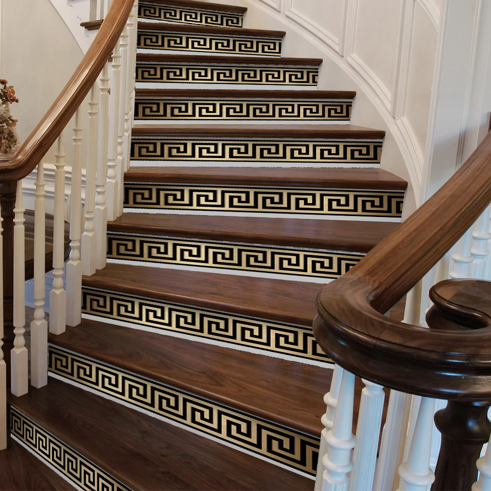 

Funlife® Brushed Gold Floor Stickers Peel Stick Bathroom Stairway Waterproof Anti-Slip Ground Stickers Decor Home Stair Stickers