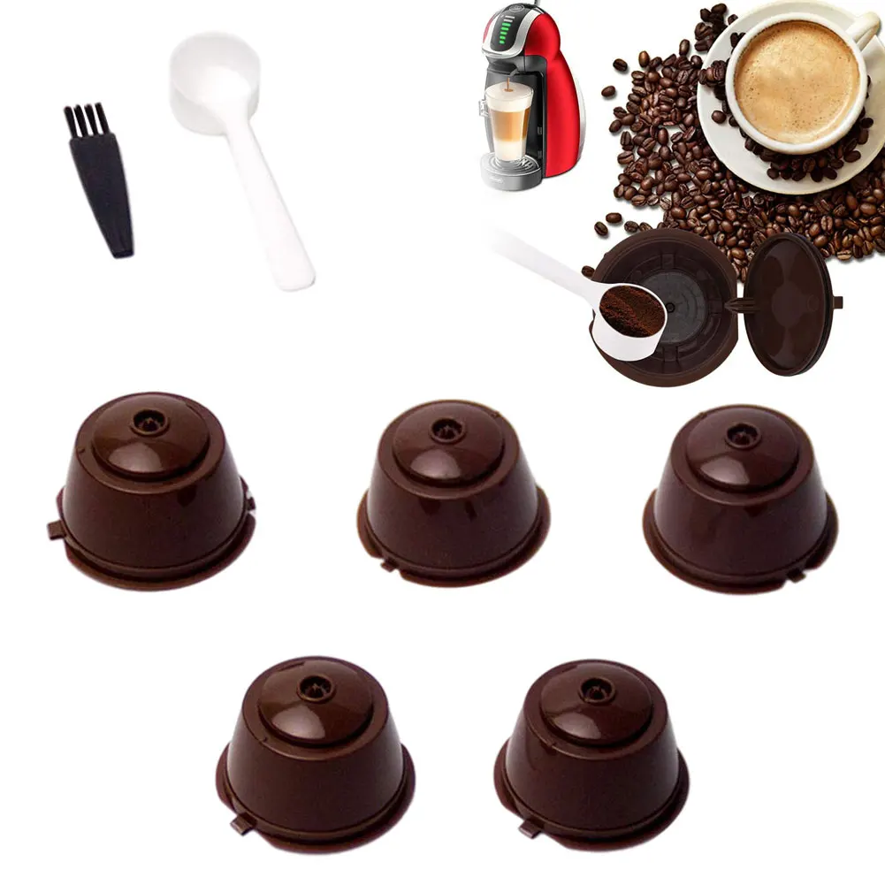 

5 шт. многоразовые кофейные капсулы, фильтрующая чашка для Nescafe Dolce Gusto, многоразовые колпачки, зеркальные фильтры, корзины, мягкие капсулы, сл...
