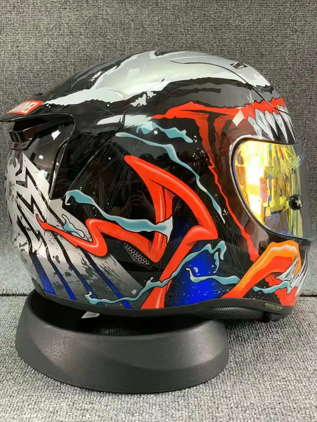 Мотоциклетный шлем на все лицо мотоциклетный с Веном всесезонный для мотокросса