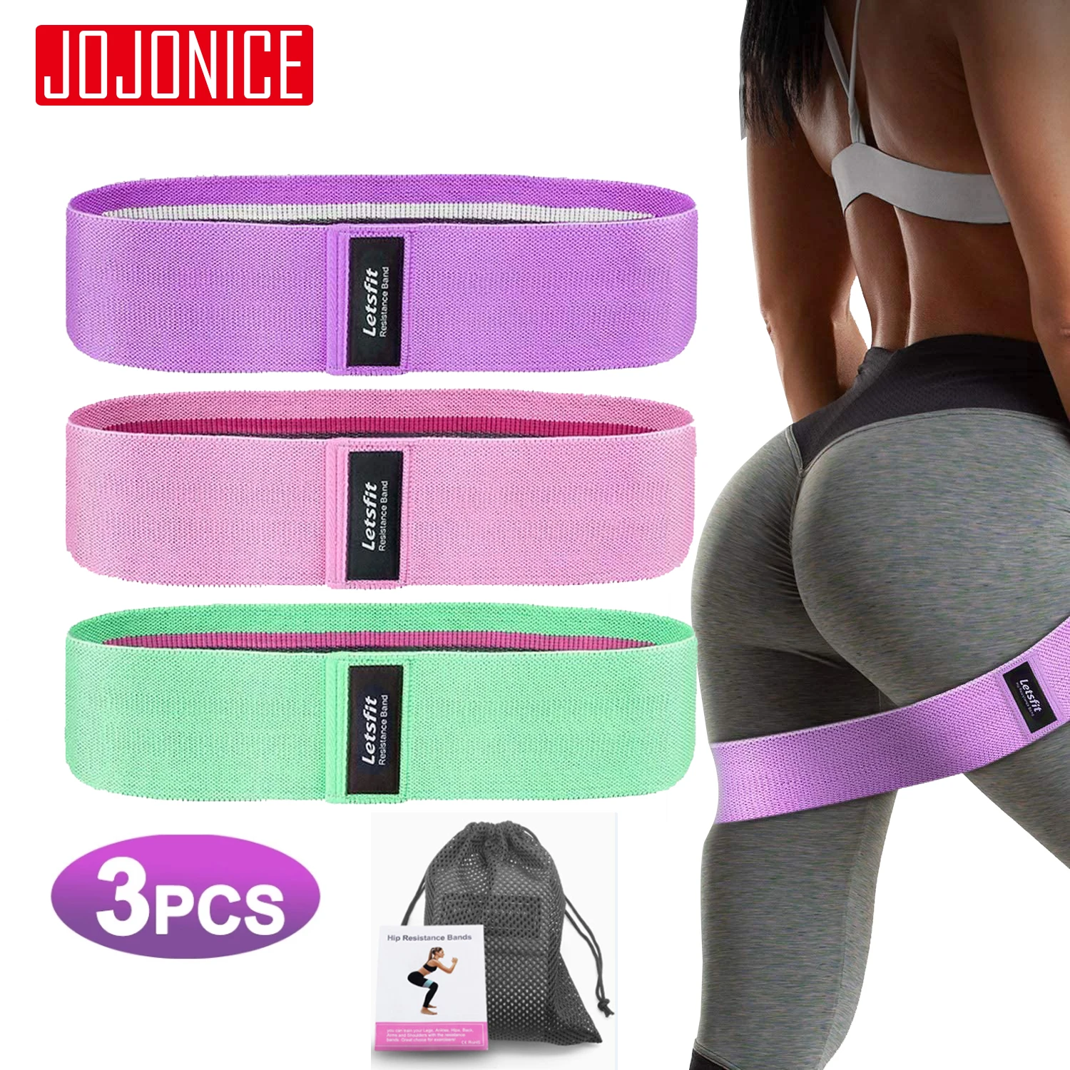 

3 шт./лот эластичная резиновая лента для фитнеса, набор эластичных эспандеров для йоги, круглые Эспандеры для бедер, повязки для спортзала, д...