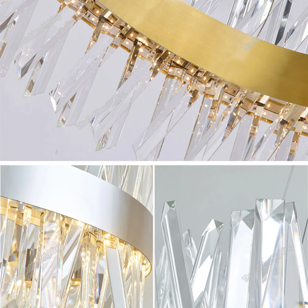 Современные хрустальные потолочные люстры украшение для дома кухни гостиной