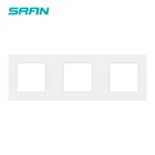 Пустая панель SRAN с установочной железной пластиной 258 мм * 86 мм белыйчерныйзолотой ПК Тройная рамка панель переключателя