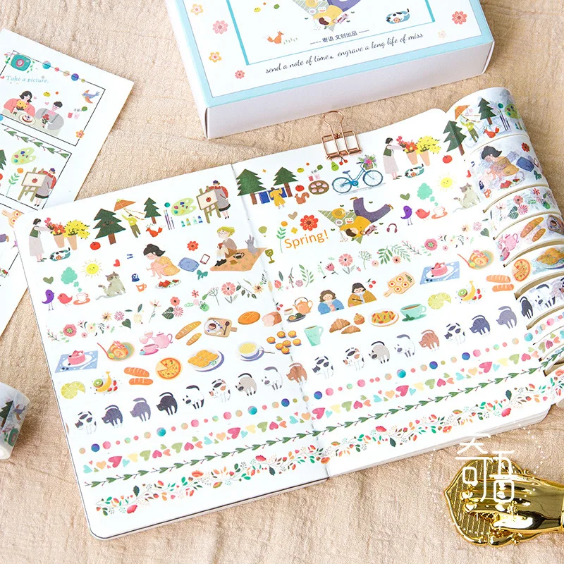20 рулонов/Набор Kawaii мультфильм набор декоративного скотча Васи симпатичная