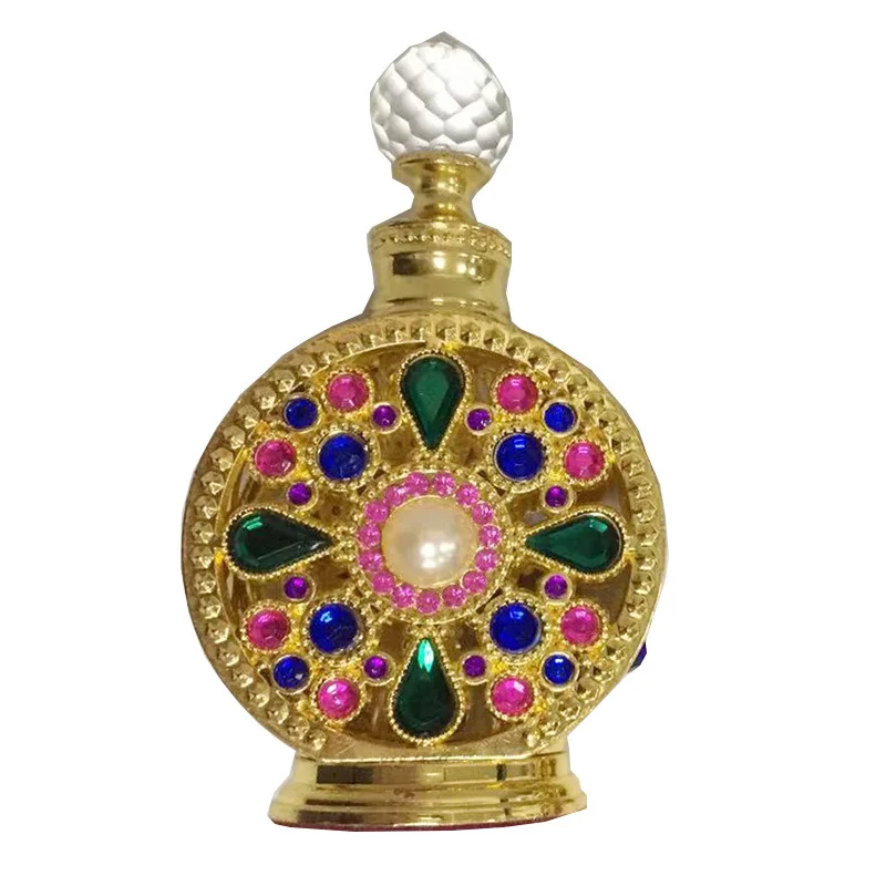 

Luxurious Metal Empty Essential Oil Perfume Bottle 12ML Refillable Bottles