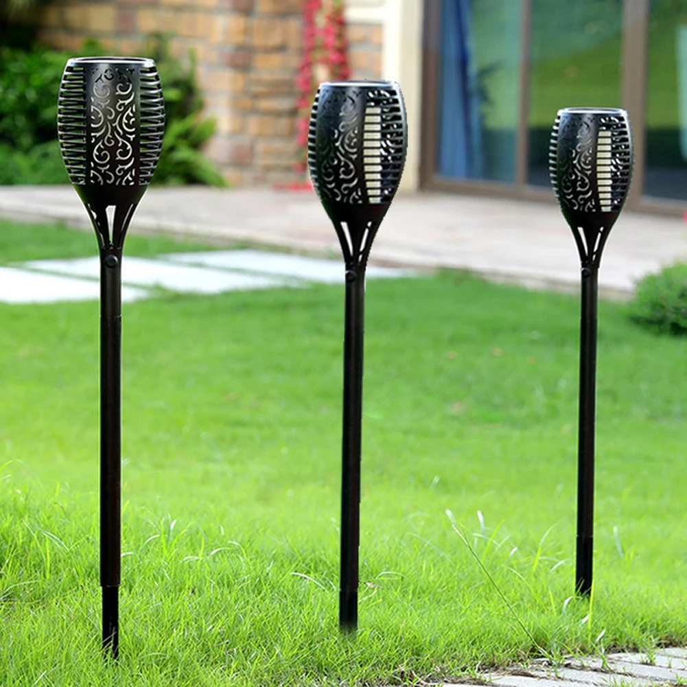 

Torch Outdoor Flickering Flame Solar Light Lamp Lawn Dancing Spotlight On Off Button Garden Decoration Landscape Waterproof