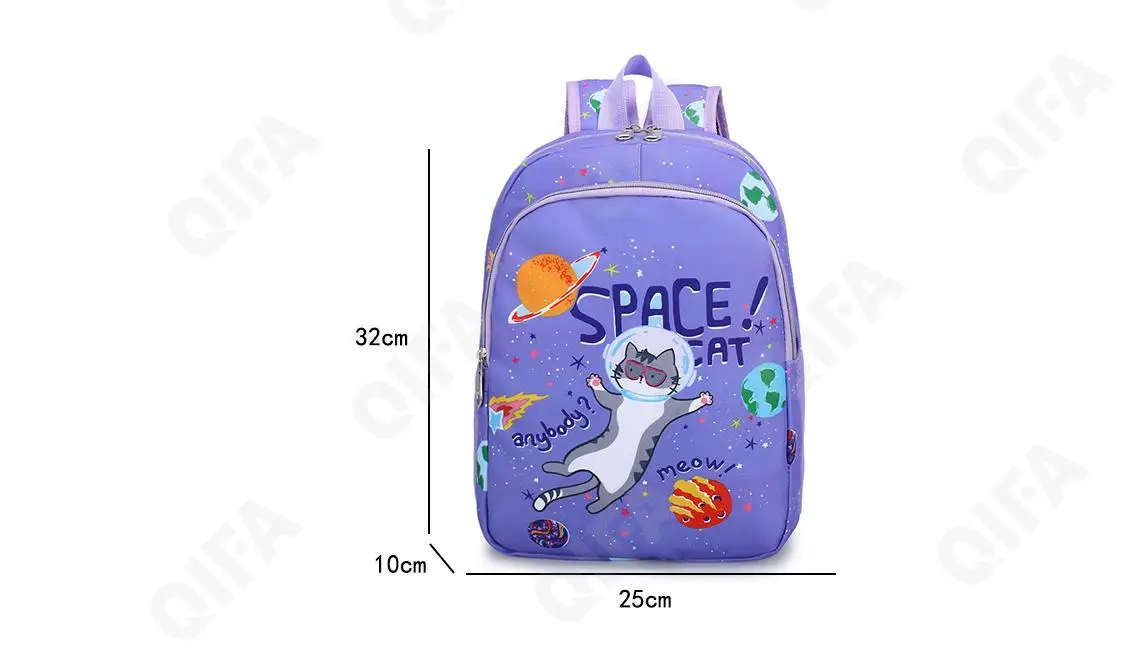 

Nylon School Bags Outdoor Boys Girls Backpack Daily Bagpack Kids Bags Cute Cartoon Cat Children Schoolbag for Grade 1-3 Bookbag