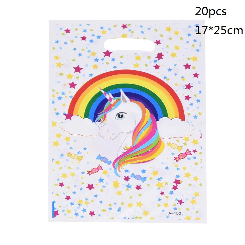20pcs bags B09 5 шт./лот, модный браслет с единорогом, силиконовый браслет, гибкая упаковка, браслет на свадьбу, день рождения, подарок для детей - Цвет: 20pcs bags B09
