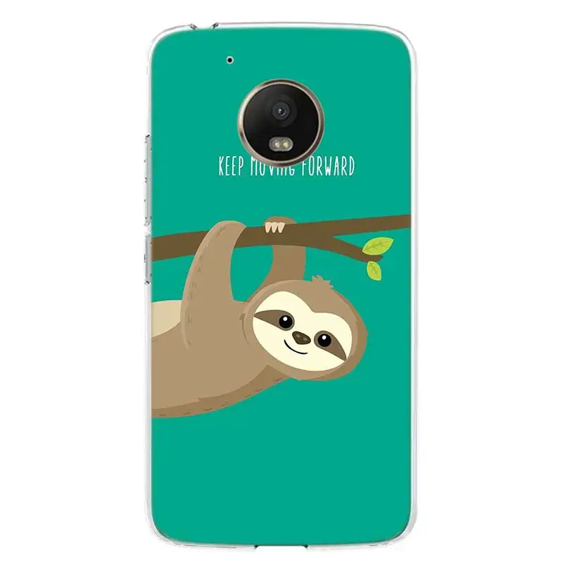 sloth cute animals phone case for motorola moto g9 power g8 g7 play g6 plus g5 g30 one fusion vision action e6 e5 cover shell free global shipping