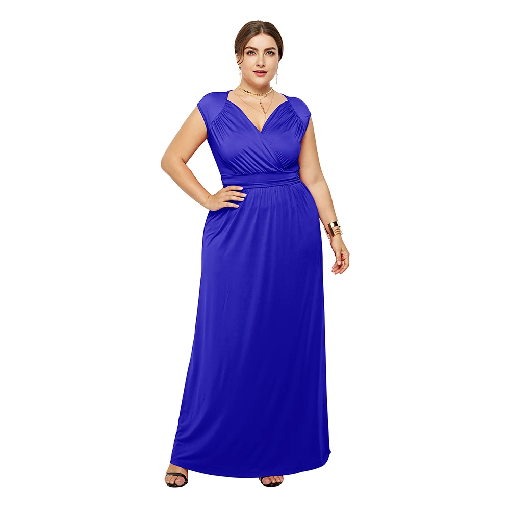 Женское платье макси модная винтажная одежда без рукавов модное вечернее с V