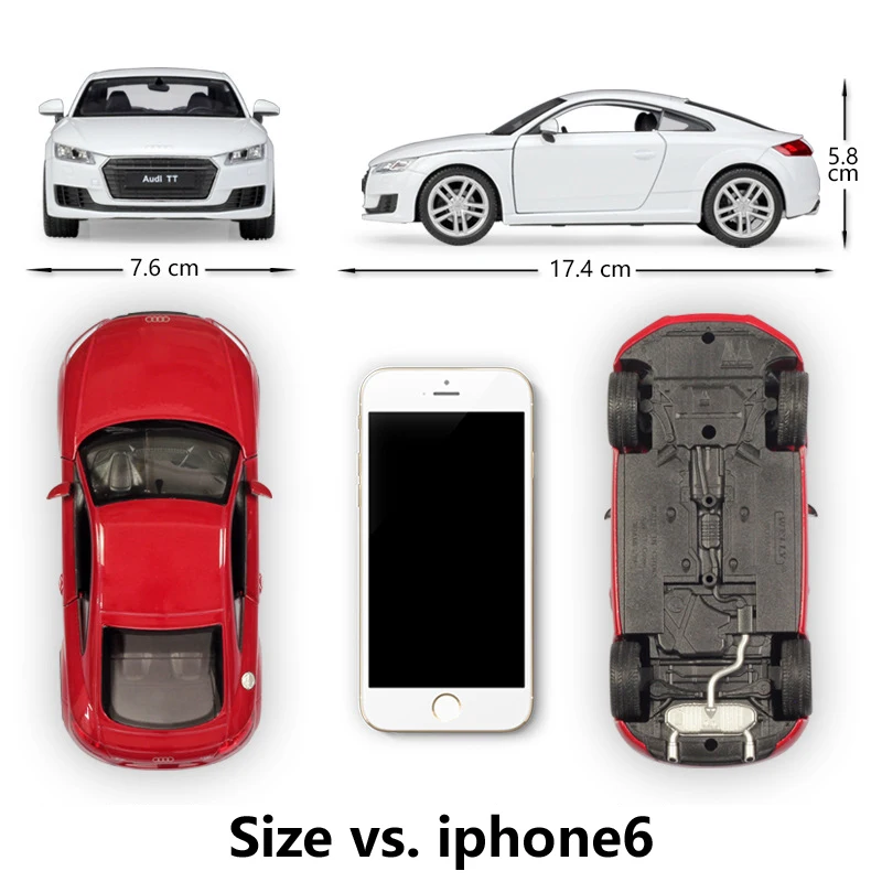 WELLY литая в масштабе 1:24 модель автомобиля 2014 Audi TT Coupe игрушечный автомобиль из