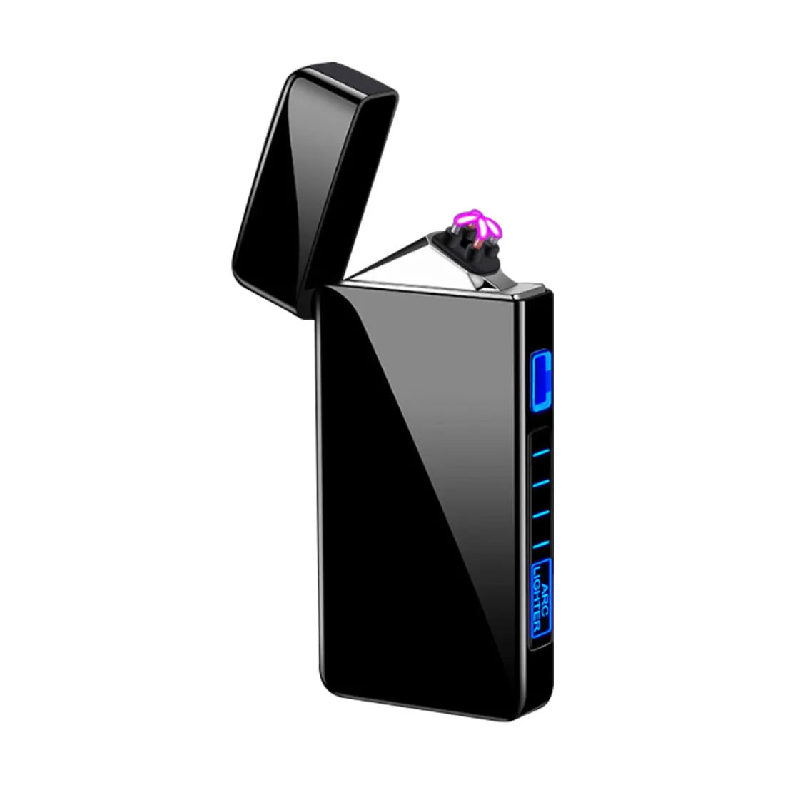 Необычная зажигалка с двойной дугой электрическая зарядкой от USB плазменная