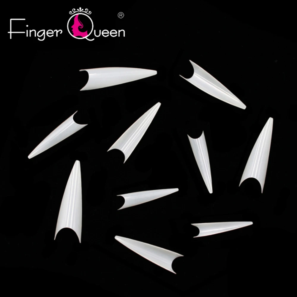 Fingerqueen 500 шт. советы накладные ногти удлиненные на каблуке-шпильке естественный