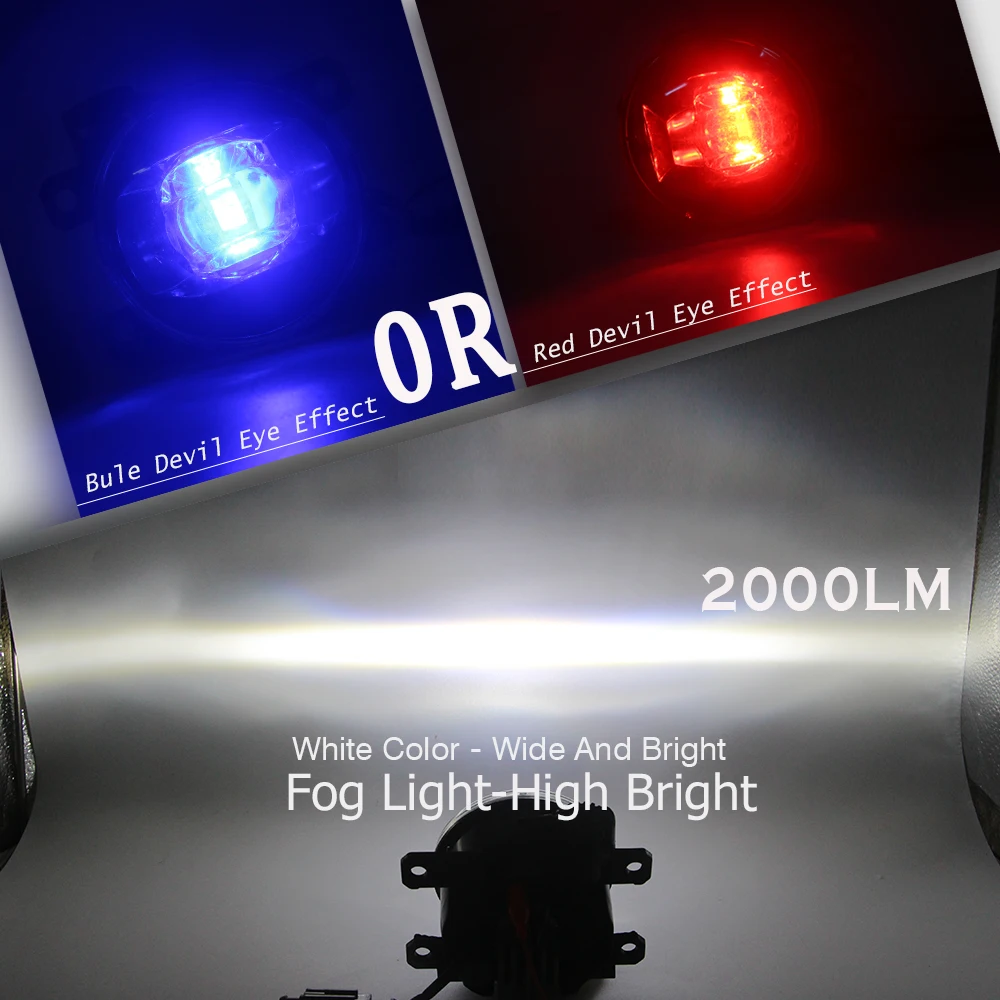 Buildreamen2 For Subaru Forester 2013-2018 Car H11 LED Bulb Fog Light Devil Eye DRL Adjustable Beam 4000LM 12V High Bright | Автомобили и