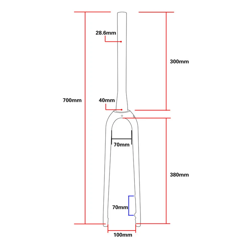 Велосипедная вилка Spcycle для циклокросса полностью карбоновая 100x15 мм сквозная ось