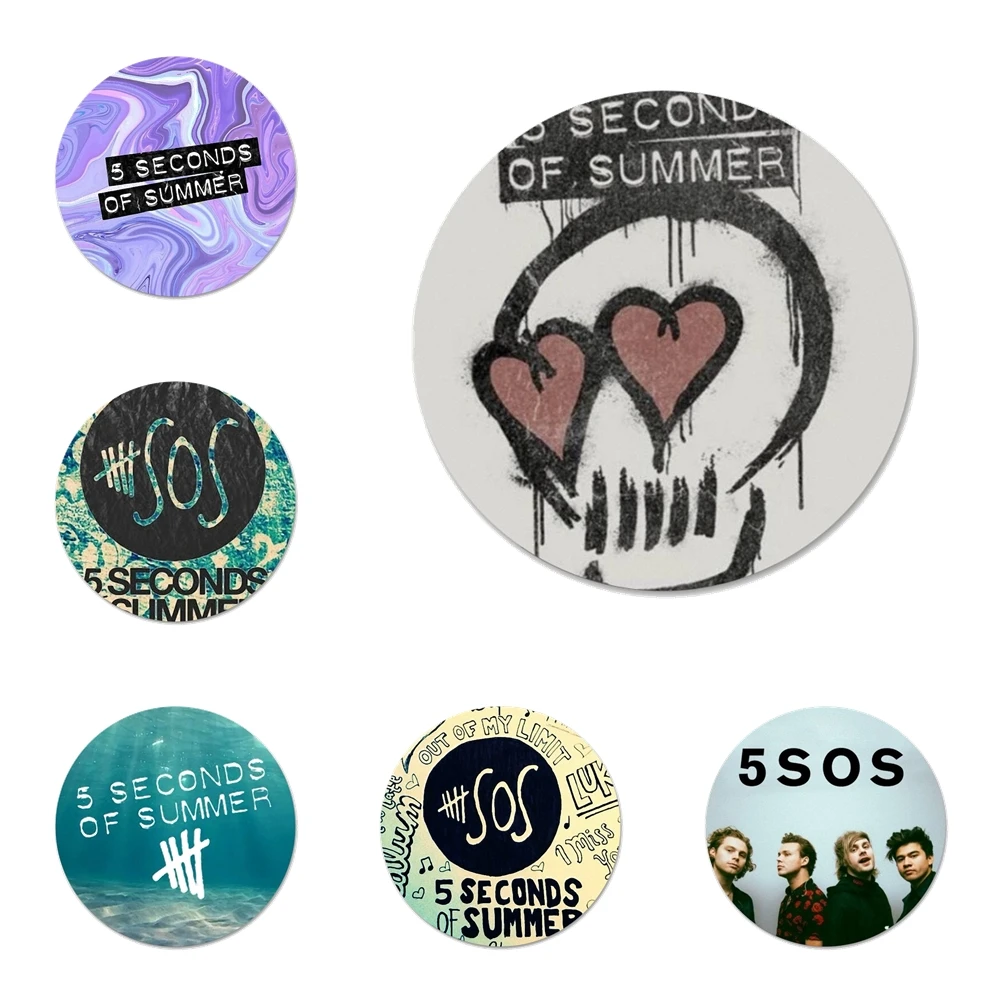 

5SOS 5 секунд значок на булавке значок декоративные Броши Металлические Значки для одежды Рюкзак украшения