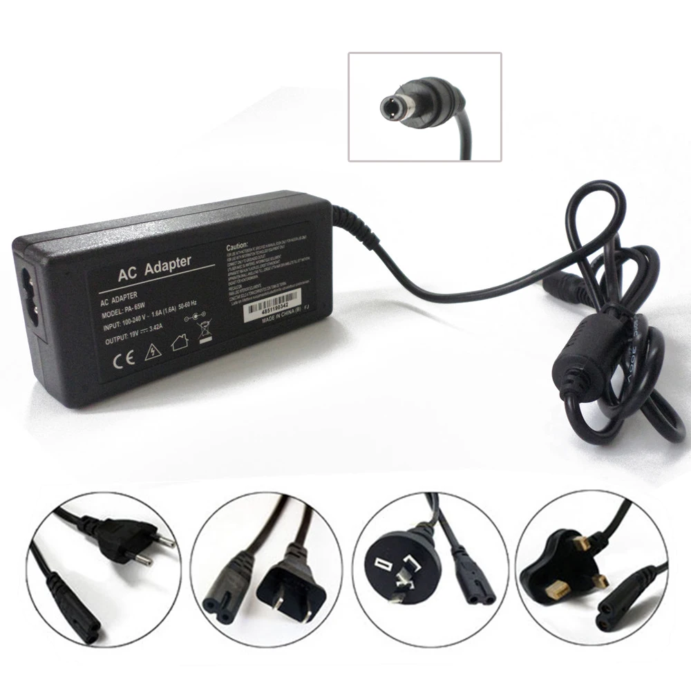 

New 19V 3.42A 65W AC Adapter Battery Charger Power Supply Cord For Toshiba Satellite L20-181 L675D-S7052 PA-1650-02 PA3468U-1ACA