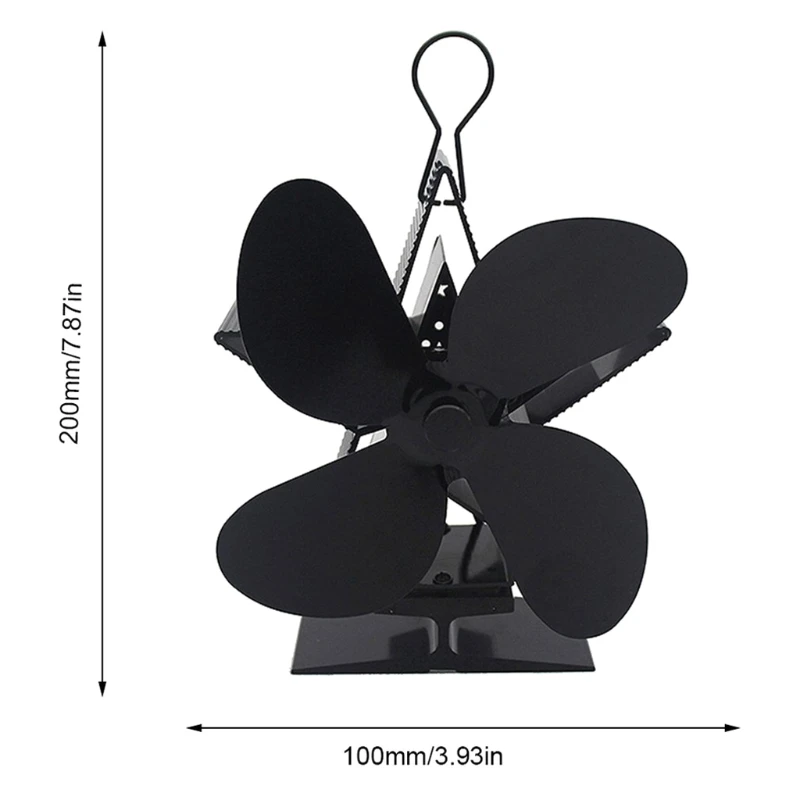 

4 Blades Fireplace Fuel Saving Quiet Ecofan Efficient Heat Powered Stove Fan for Wood Log Burner Heater