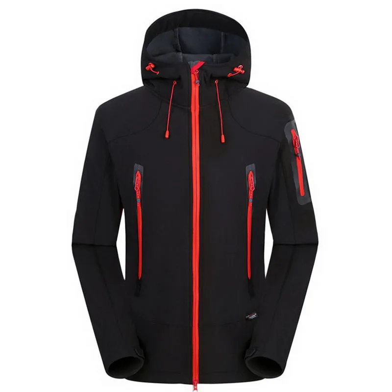 

NUONEKO Softshell Jacket Men's Windproof Waterproof Jackets Male Soft Shell Windbreaker Skiing Hiking Trekking Warm Coats JM05