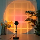 Светодиодный ночсветильник, Радужный закат, проектор, лампа для дома, кофе, магазин, фон, настенное украшение, USB, атмосферная настольная лампа