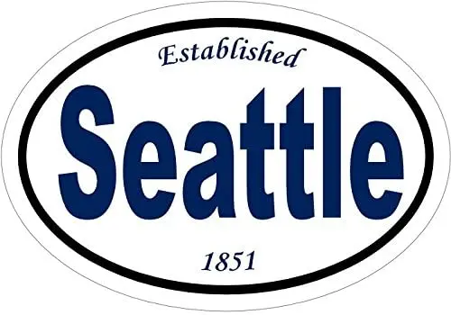 

Jptz15cm-15cm car sticker oval Seattle Vinyl Sticker - City Bumper Sticker - Seattle sticker adds beauty juyixiJP