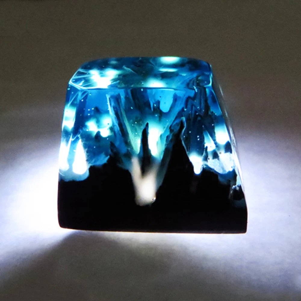 Резиновые колпачки для ключей ручной работы с подсветкой для Cherry Mx механическая клавиатура OEM R4 светящиеся снежные горы джунгли деревянные колпачки для ключей