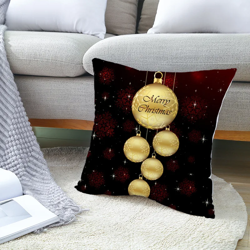 Elife полиэстер цвета: золотистый с Рождеством чехол для подушки декоративные
