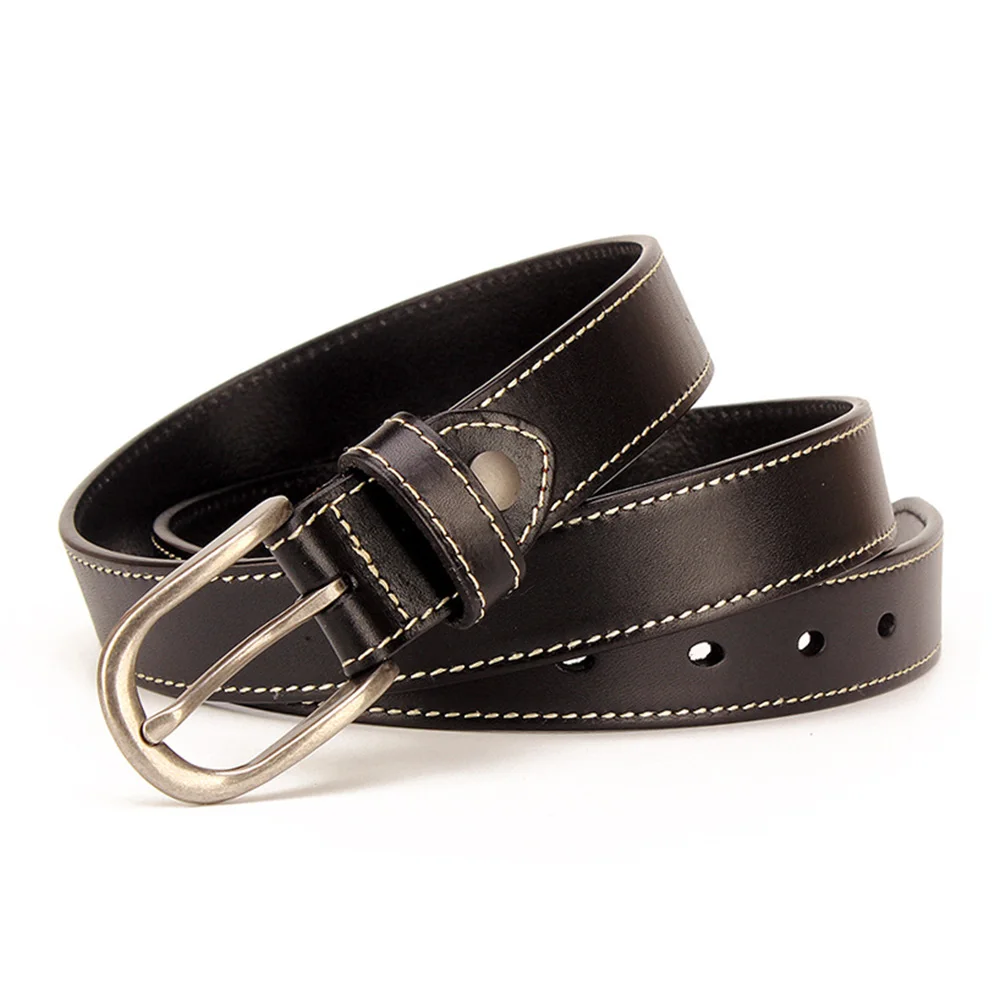 FAJARINA Ladies Quality Cow Skin Leather Retro Style Female Design Decorative Pin Buckle Cowhide Belts for Women 2.8cm N17FJ901