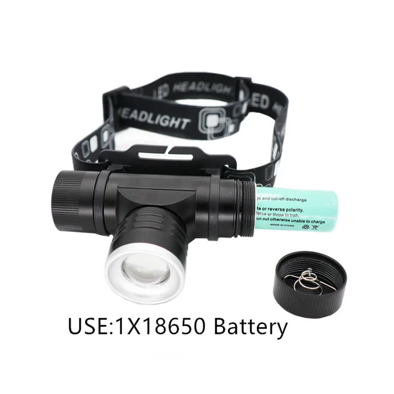 Налобный фонарь XML-T6 светодиодный 3 режима | Спорт и развлечения