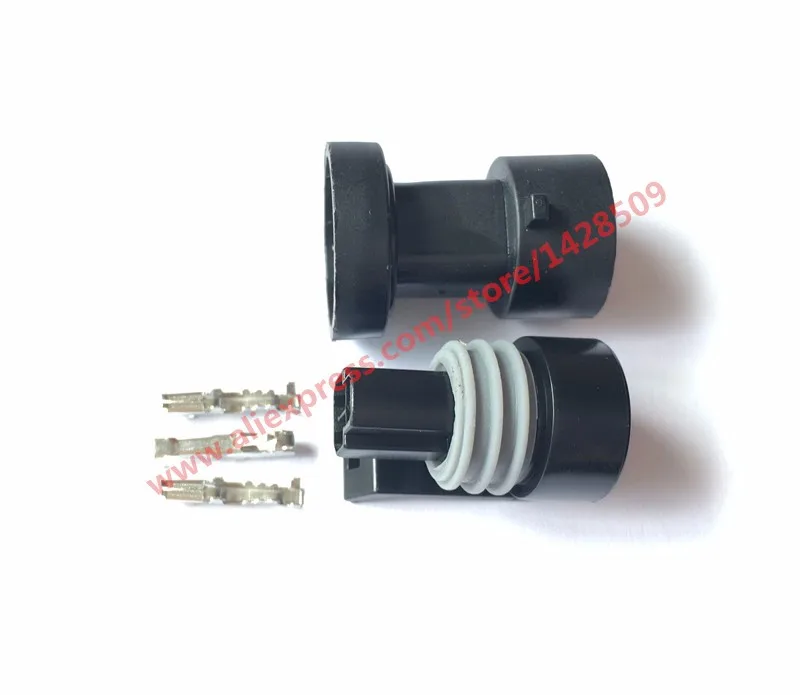 20 Sets Female Male Delphi 3 Pin Water Temperature Sensor Connector Restrictor Air Damper 12110192 / 12065287 For Buick Excelle |