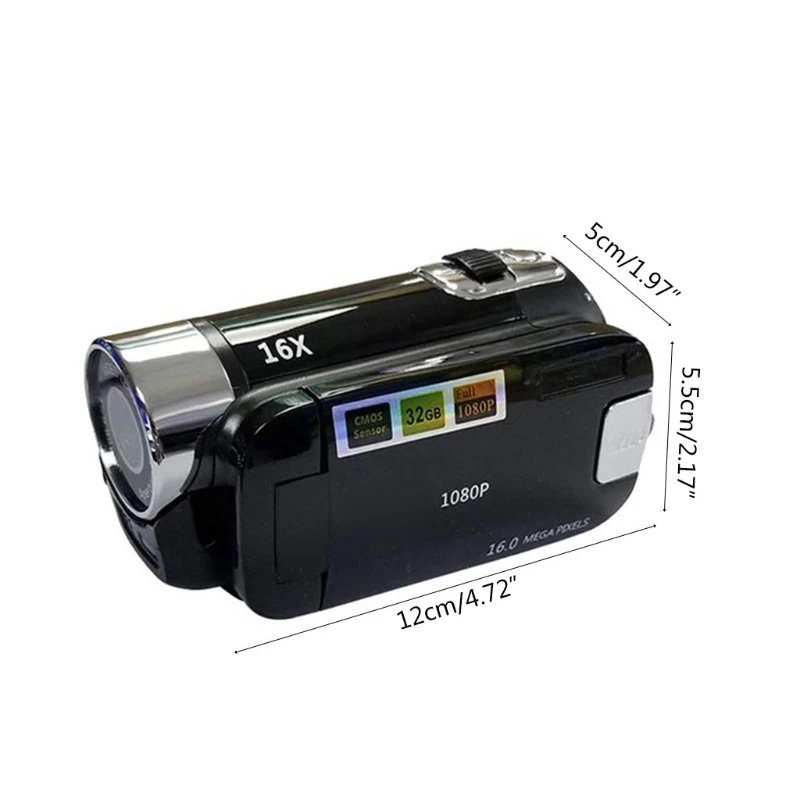 594F Upgraded Anti-Shake Design Video Camera Camcorder with 360°Rotation Flip Screen 16X Digital Zoom | Электроника