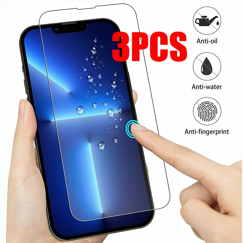 

Защитное стекло 9H для iPhone 13 Pro Max 13 Mini, пленка из закаленного стекла для iPhone 12, 11 Pro, X, Xs Max, Xr, 3 шт.