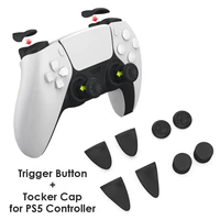 8 in 1 thumb stick grip key caps joystick cover l2 r2 trigger extender for sony playstation 5 ps5 electronic machine accessories