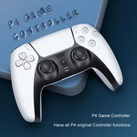 bluetooth wireless game controller for ps4 console 6 axis double vibration game gamepad for pc android phone joysticks gamepadw
