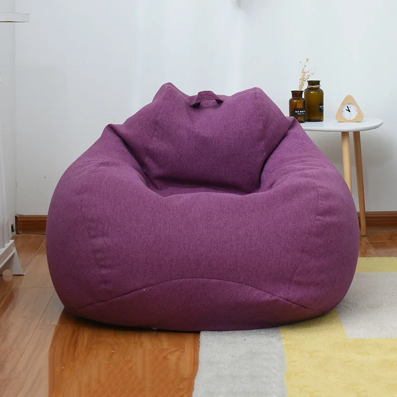 8 цветов мешок бобов Pouf диван льняная ткань шезлонг сиденье ленивый мешок бобов диваны крышка стулья без наполнителя товары для гостиной