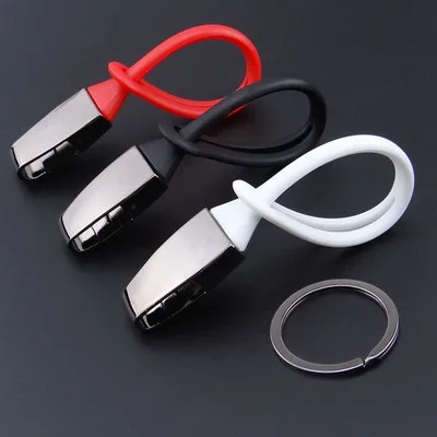 Модный новый силиконовый брелок для ключей в Дании мужчин черный металлический