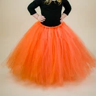 Длинные оранжевые юбки-пачки для младенцев; Танцевальная юбка-американка ручной работы для малышей; Детские нижние юбки; костюм на Рождество, день рождения, вечеринку; юбки