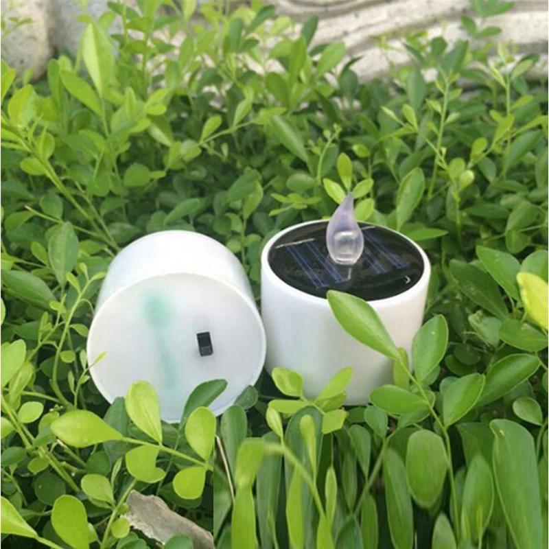 Светодиодный ные свечи светильник солнечные Пламенные для дома бара спальни