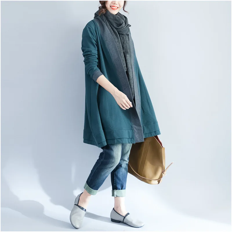 Новинка 2019 повседневное женское длинное пальто осеннее корейское простое