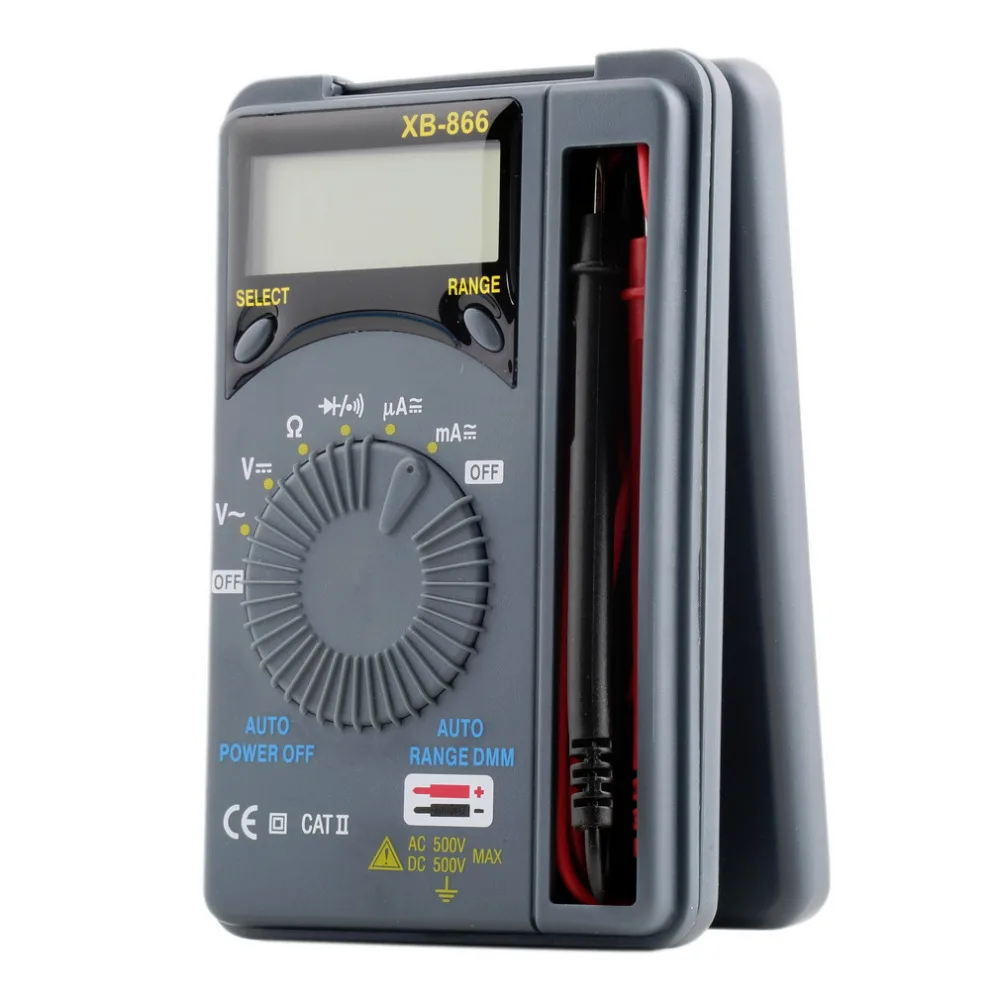 

Цифровой мультиметр XB866, карманный мини-тестер с ЖК дисплеем, амперметр постоянного и переменного тока, вольтметр, Омметр, тестер тока XB866